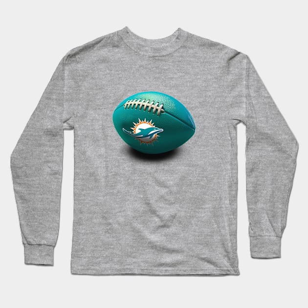 Miami Football Long Sleeve T-Shirt by DavidLoblaw